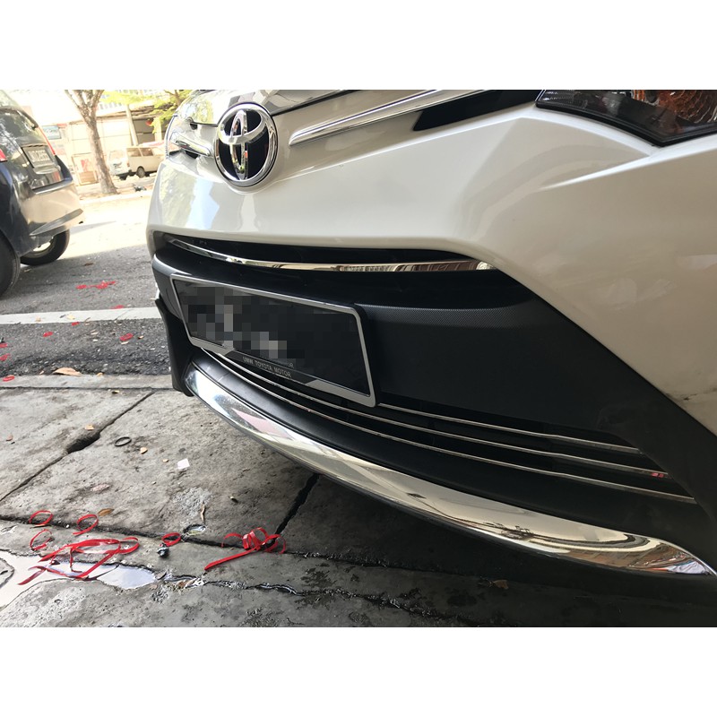 Toyota Vios 14 Front Lower Grill Steel Chrome  Shopee 