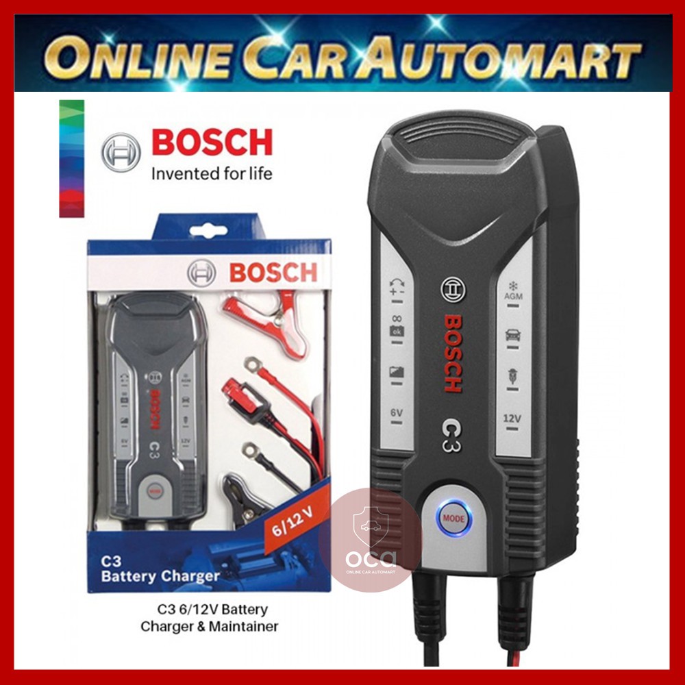 Bosch C3 Battery Charger 6V/12V | Shopee Malaysia