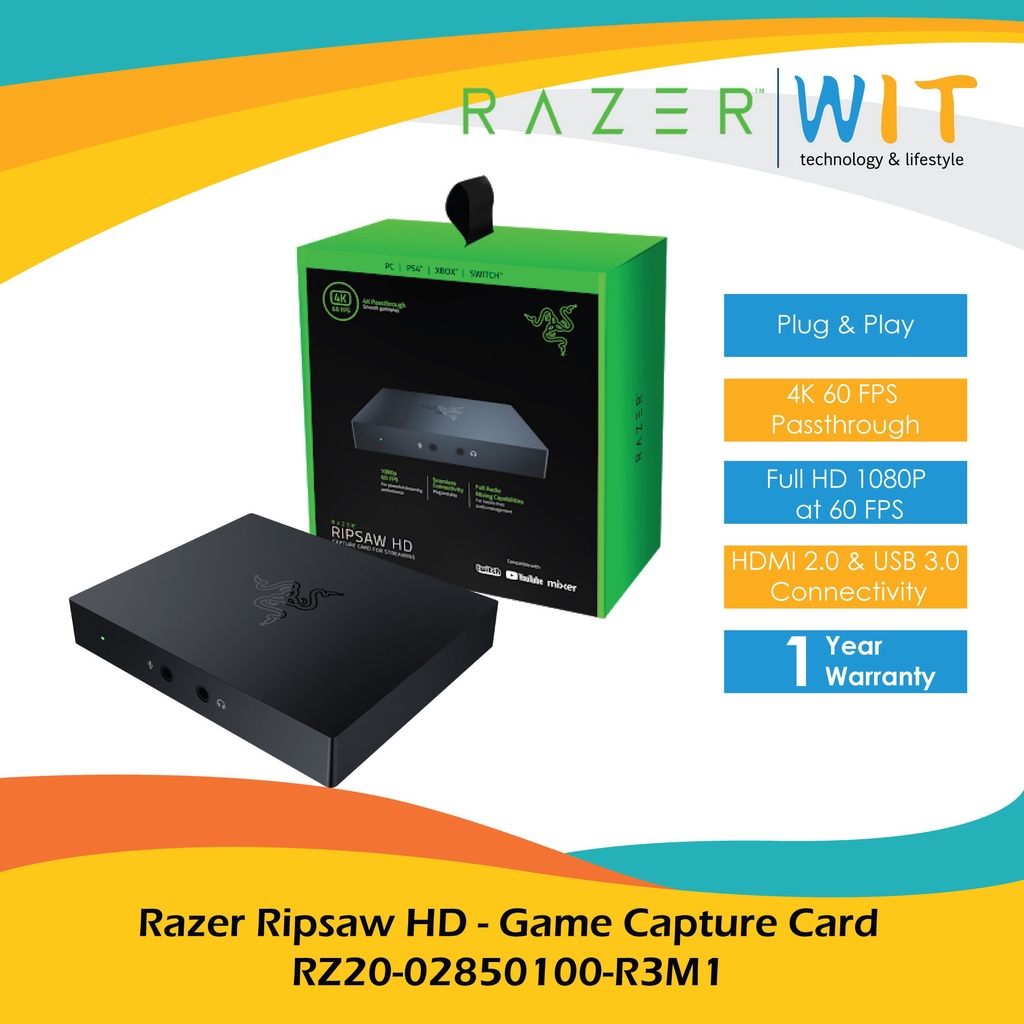 Razer Ripsaw HD Game Capture Card - RZ20-02850100-R3M1