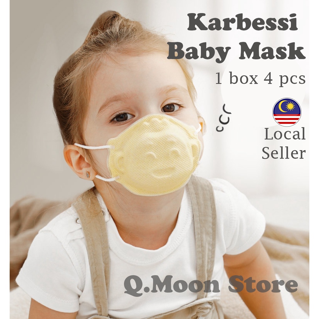 Q.Moon Store Karbessi 03yrs Premium Baby Mask Newborn Baby Mask Kids