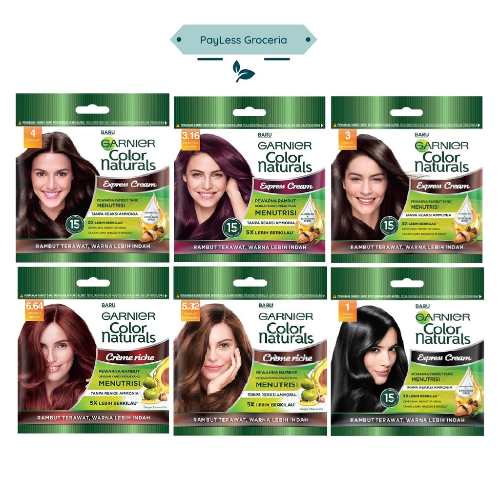 Garnier Hair Color / HAIR DYE COLOR / PERWARNA RAMBUT HALAL (Sachet) |  Shopee Malaysia
