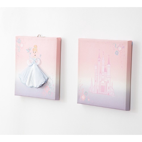 Disney Cinderella Series 2 Pcs 3d Frameless Hanging Painting For