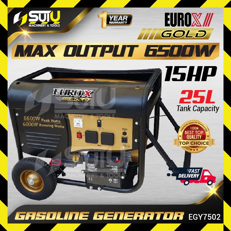EUROX GOLD EGY7502 15HP 4Stroke Gasoline Generator 6500W Shopee Malaysia