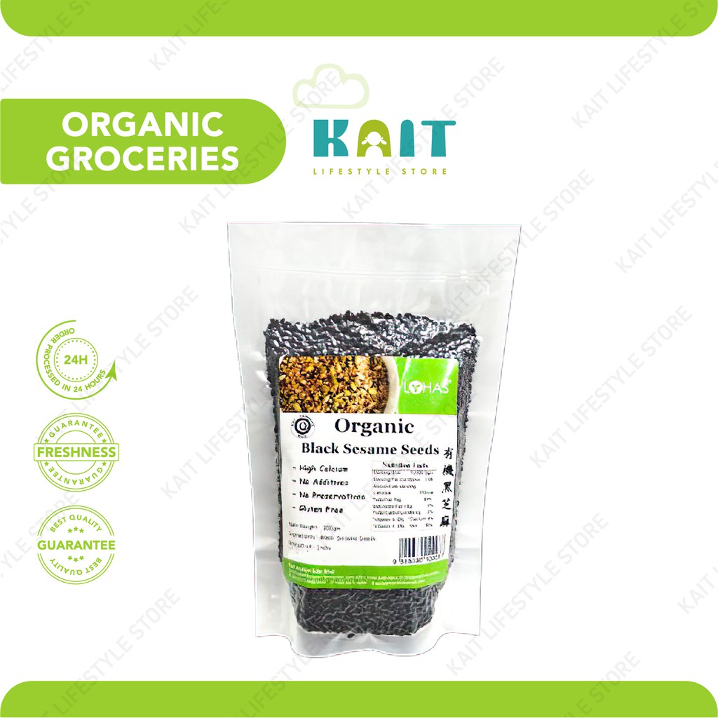 LOHAS/Eco Action Organic Black Sesame Seeds (200gm)