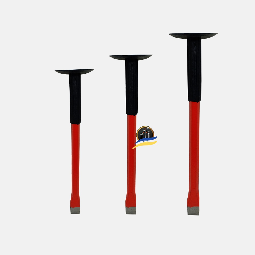 Iron Chisel with Rubber Coated Cap Size 8" 10" 12" Inch Abc Concrete Chisel