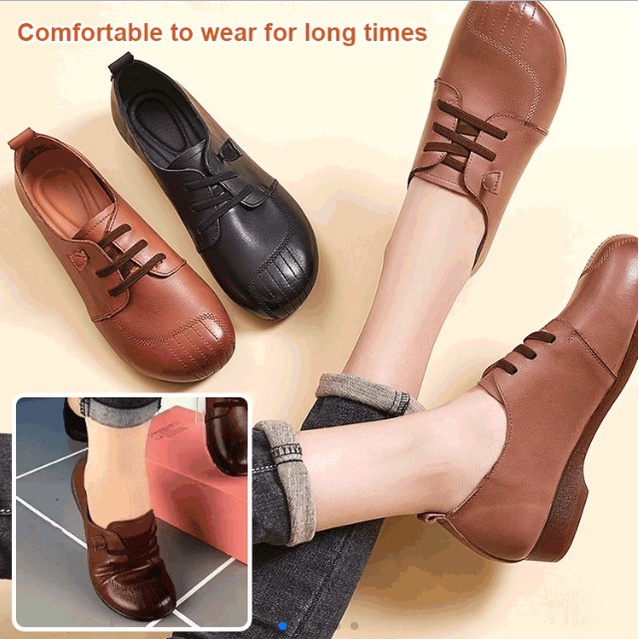 Women’s ethnic-style leather shoes