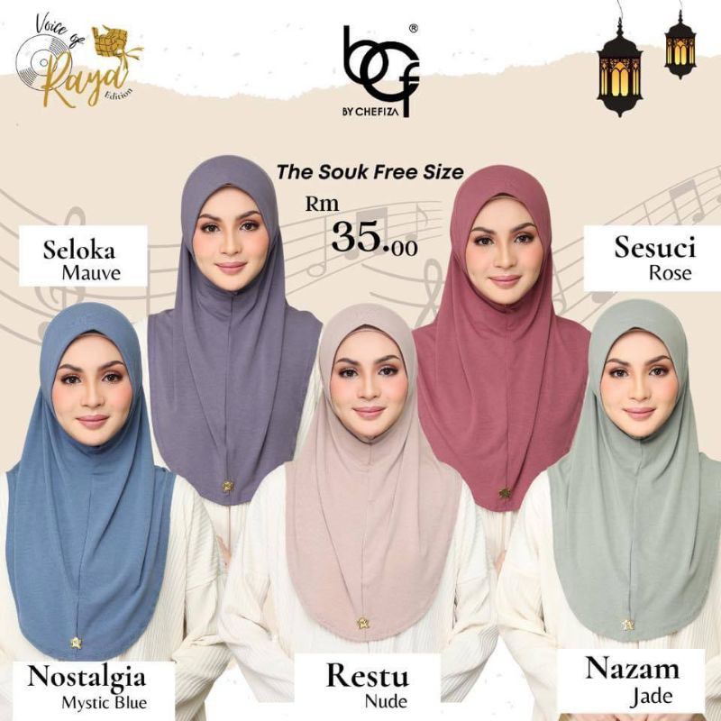 Buy Tudung Souk Hantu Bychefiza Ice Cream Edition Saiz Fs Seetracker Malaysia