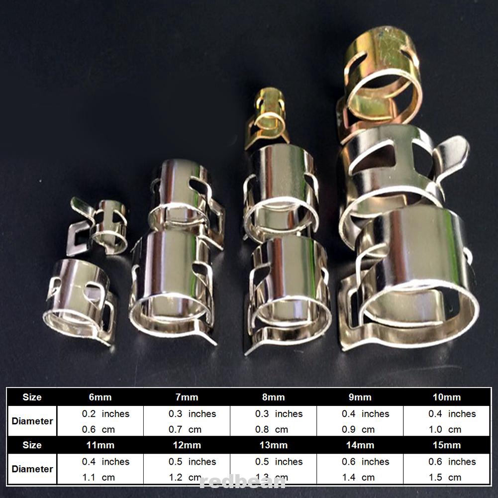 6mm Spring Fuel Oil Water Hose Clip Pipe Tube for Band Clamp Metal Fastener