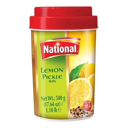 National Achar, Lemon Pickle in Oil 500g Jar (Assorted Flavor)