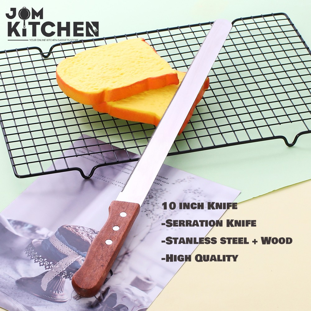 Jom Kitchen Bread Cake Knife Knives 10inch Fine Tooth Cream spatula
