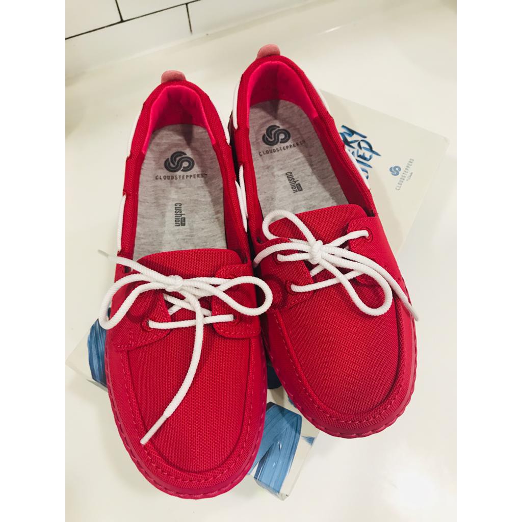 clarks cloudsteppers red