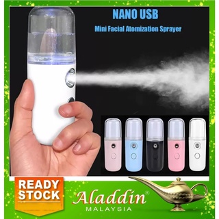 Aladdin Mini USB Rechargeable Portable Hydrating Nano Water Mist Sprayer Facial Steamer Beauty Spray Humidifier 12P7