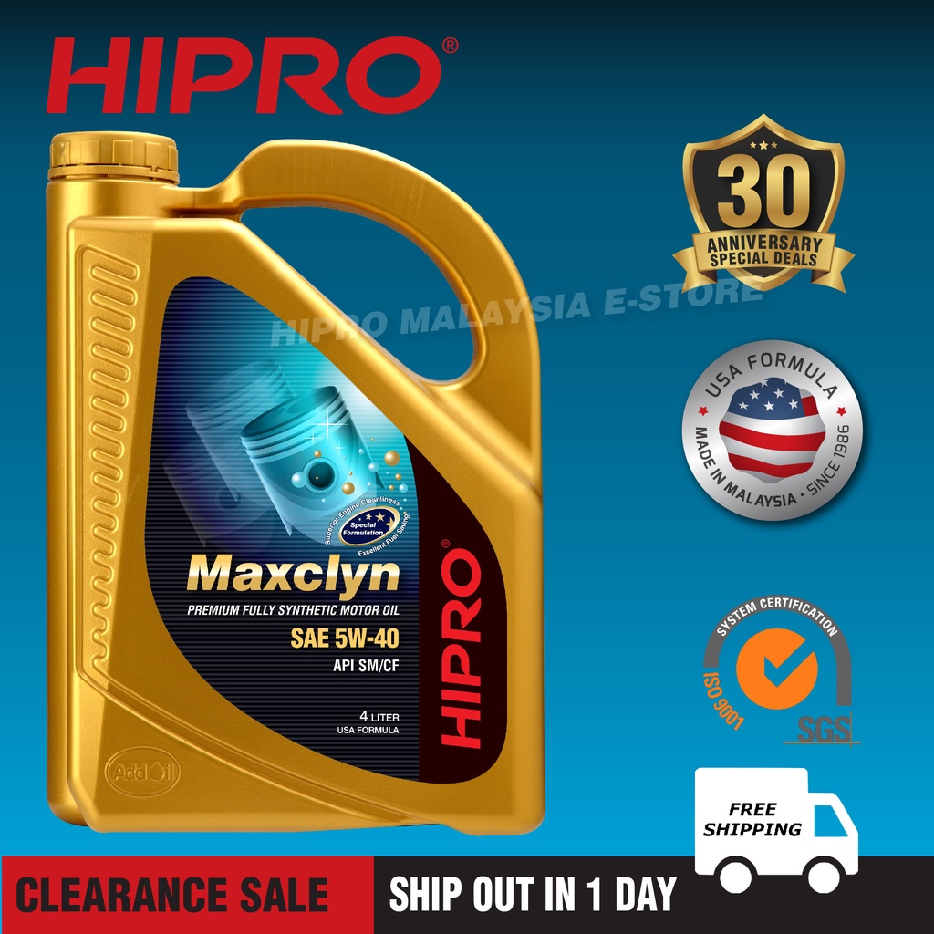 HIPRO Maxclyn Extra Engine Cleanliness SAE 5W40 Premium Fully