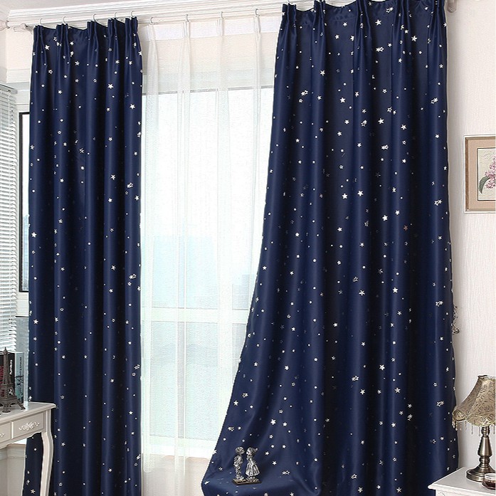 navy blue curtains