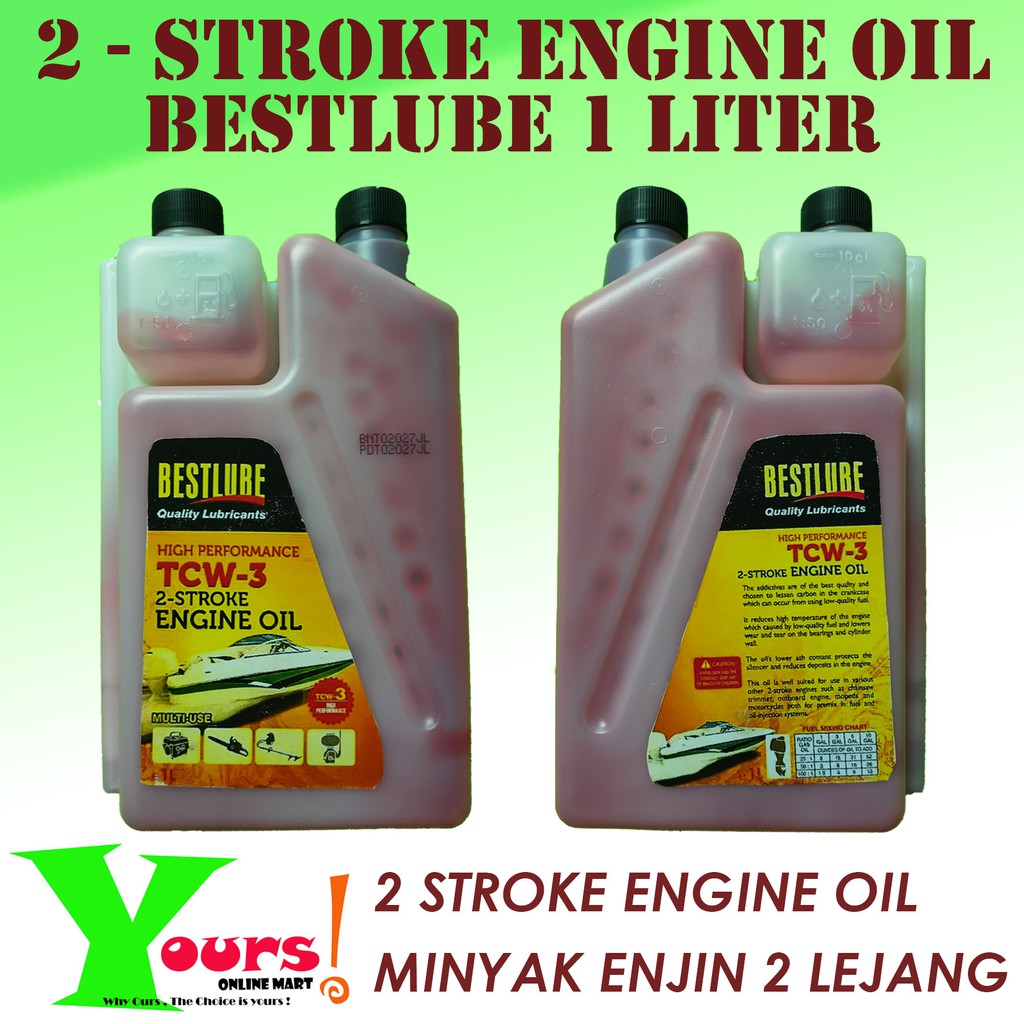 BESTLUBE 2 STROKE ENGINE OIL 0.5 \ 1 LITER \ MINYAK ENJIN 2 LEJANG