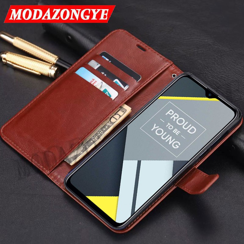 OPPO Realme C2 Case Flip PU Leather Wallet OPPO Realme 3 Pro Realme3 ...