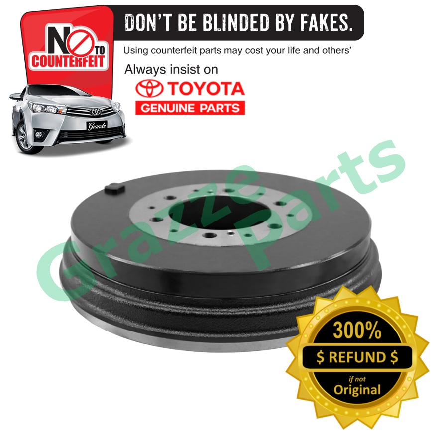 Toyota Original Brake Drum Rear for Toyota Hilux Vigo Revo Fortuner KUN25 KUN26 GUN125 GUN126