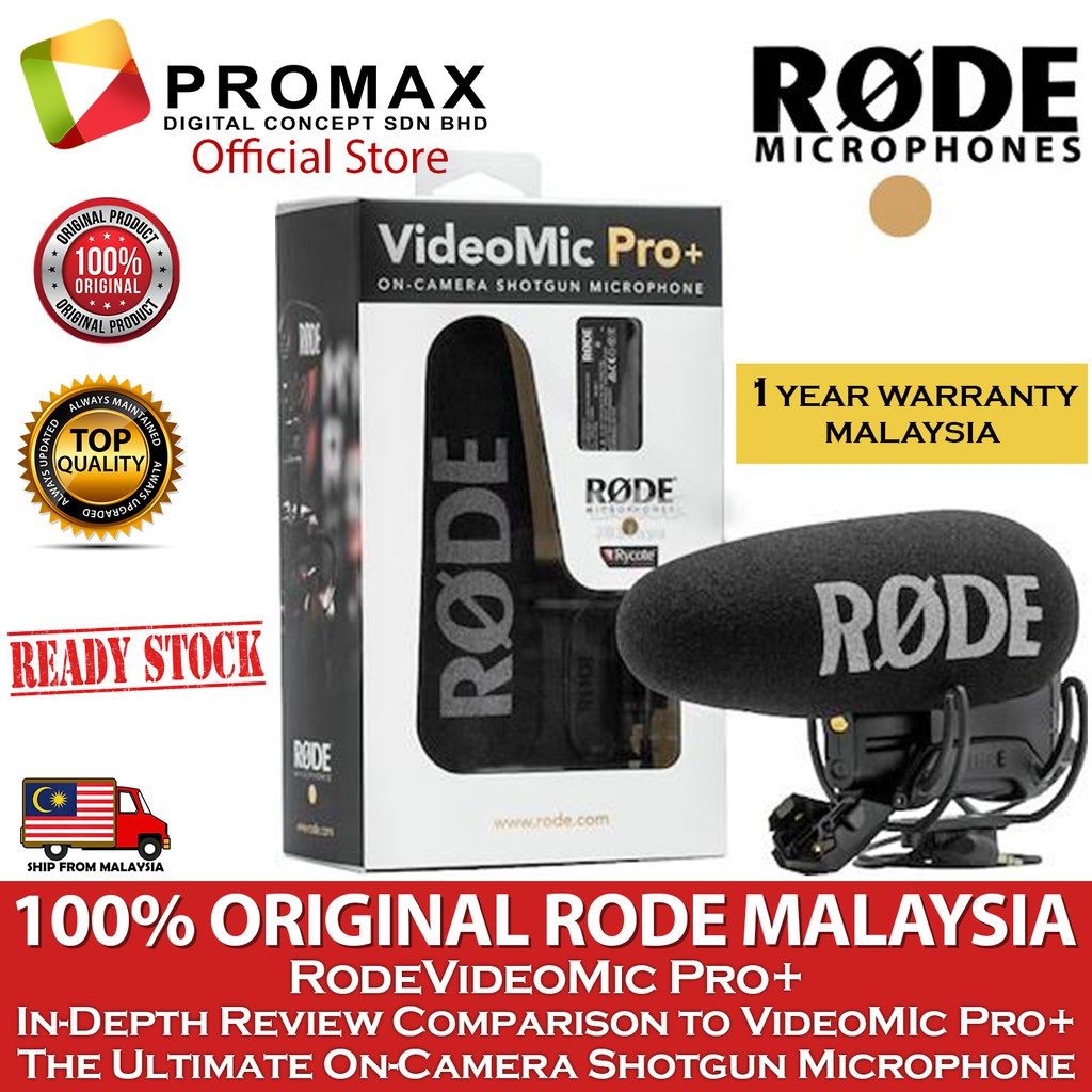 Rode VideoMic Pro+ Video Mic Pro Plus Compact Directional Oncamera