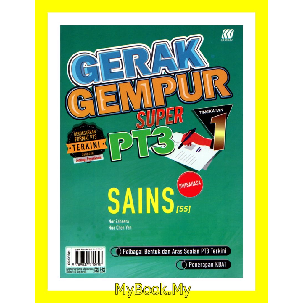 Myb Buku Latihan Gerak Gempur Pt3 Tingkatan 1 Sains Science Dwibahasa Sasbadi Shopee Malaysia