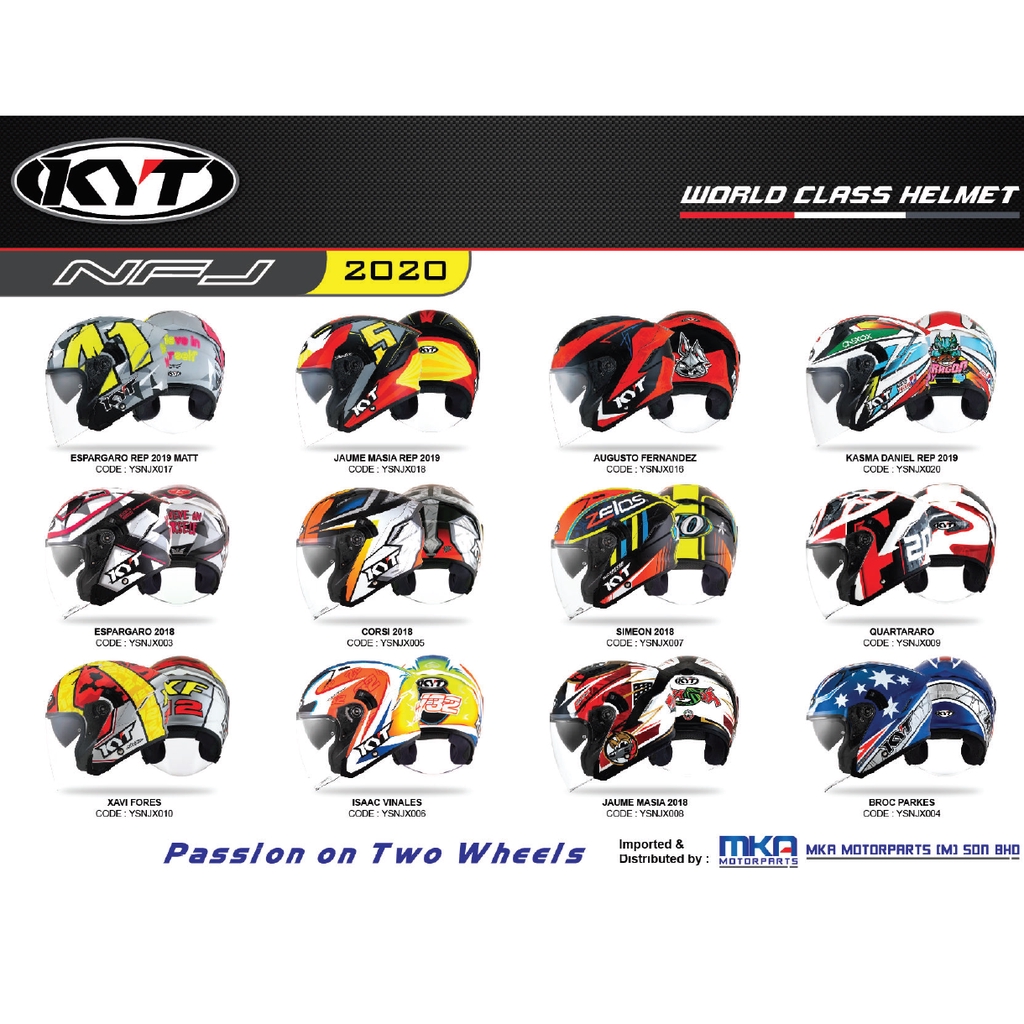 Kyt Nfj Open Face Helmet 100 Original