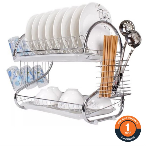 Warranty 1 Year Rak  Piring  Double Layer S Dish Drainer 