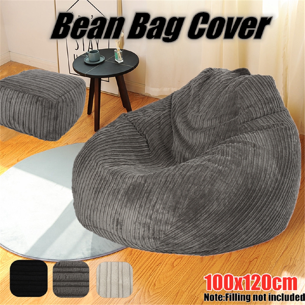 Large Bean Bag Chairs Couch Corduroy Sofa Cover Indoor Lazy Seat