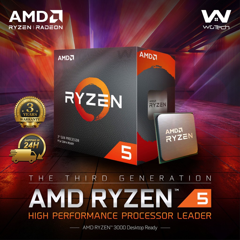 Ready Stock Amd Ryzen 5 Zen 2 3rd Gen Cpu 3400g 3500 3500x 3600 3600x Shopee Malaysia