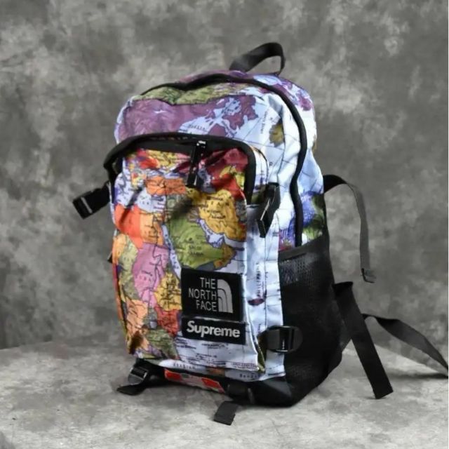 north face supreme map backpack