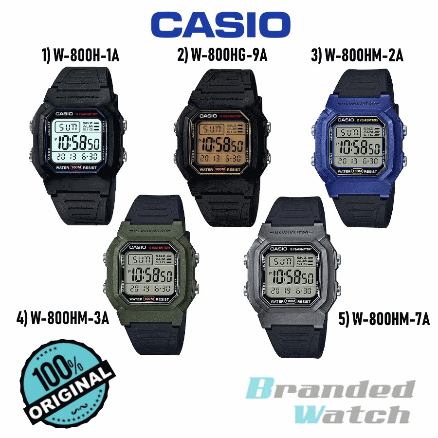 casio watch w800h