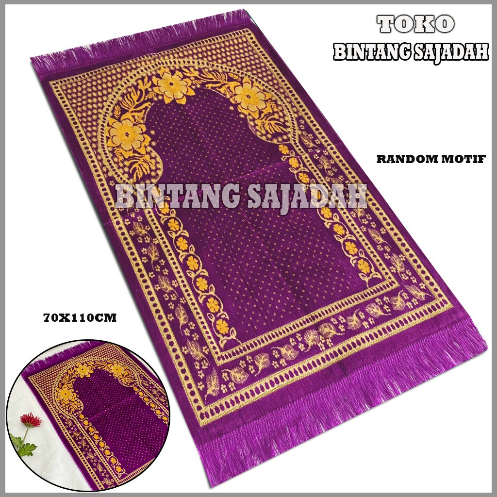 Bintang Sajadah - Turkish Prayer Rug Turkey Jumbo Large Thick Fur Motif 70 cmx110 cm Premium