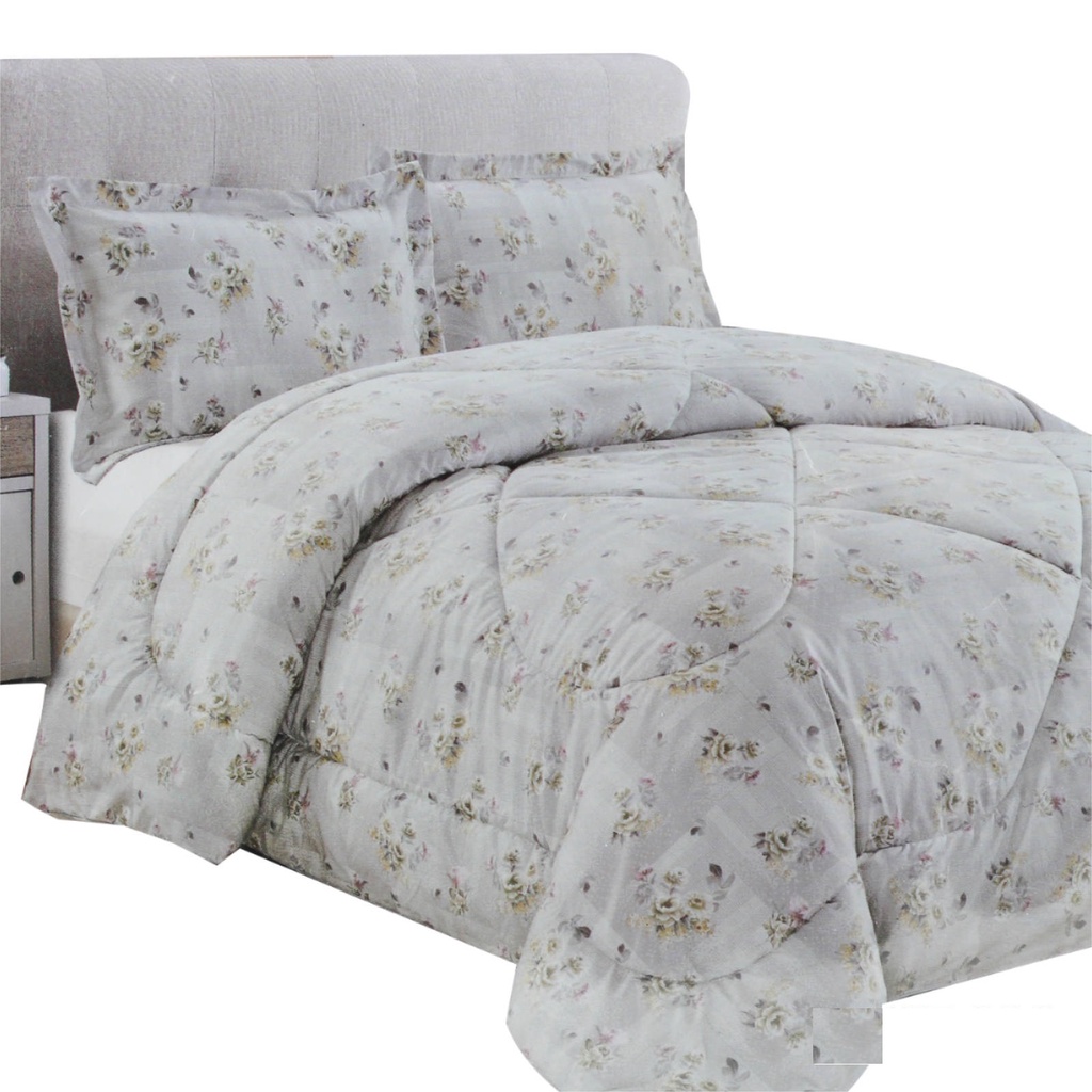 Cozy Microfiber Comforter Queen Size Printed 5-in-1 Set 75A2098Q