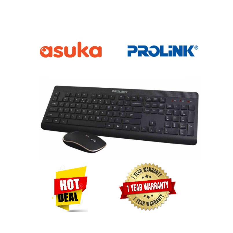 Prolink PCWM7003 Combo Wireless Keyboard & Wireless Mouse (1 year warranty)