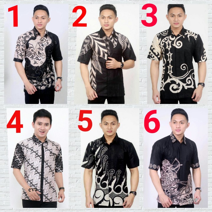 CHEAP BATIK KEMEJA HEM MEN MOTIF KEMBANG GEDE BLACK KEMEJA ...