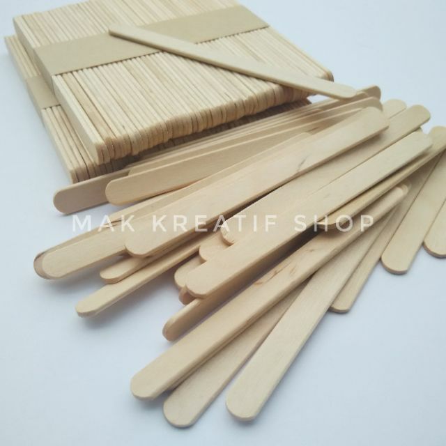 Batang Aiskrim  Plain Popsicle  Stick  for Arts Crafts 