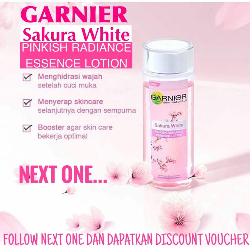 Next Garnier Sakura White Pinkish Radiance Essence Lotion 1ml Shopee Malaysia