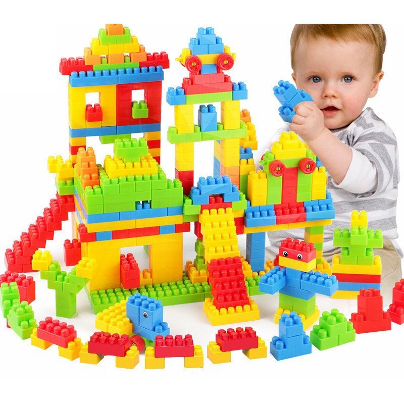 200pcs Plastic Square Kids Building Bricks Creativity Bricks Toy(1436 ...