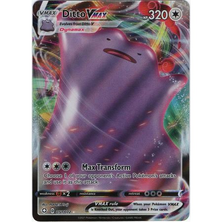 Ptcg Pokemon Cards Sword Shield Shining Fates Ditto Vmax 51 72 Ultra Rare Shopee Malaysia