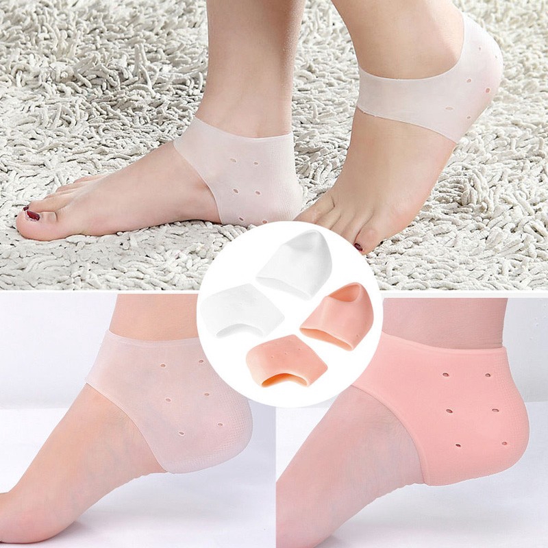 1 Pair Silicone Moisturizing Gel Heel Hole Cracked Foot Shopee Malaysia