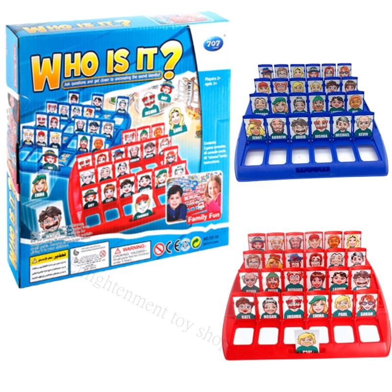 WHO IS IT??? Board Game for Kids and Children Classic BoardGame Funny Family Guessing Games