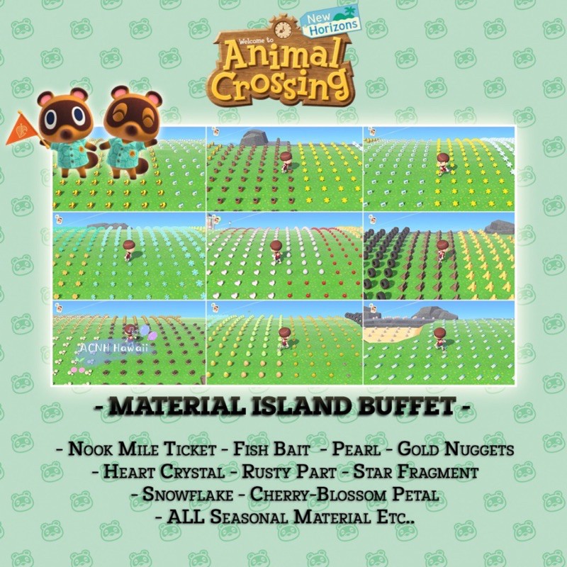 Animal Crossing New Horizon Material Buffet 24 7 Bells Nmt Gold Nuggets Money Nook Ticket Shopee Malaysia