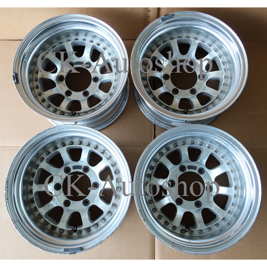Japan Used 4x4 4wd Sport Rim Aluminum Wheel Work Crag 3 Piece 15x8 0jj Pcd 139 7 X 6h Offset 26 4pcs Set Shopee Malaysia