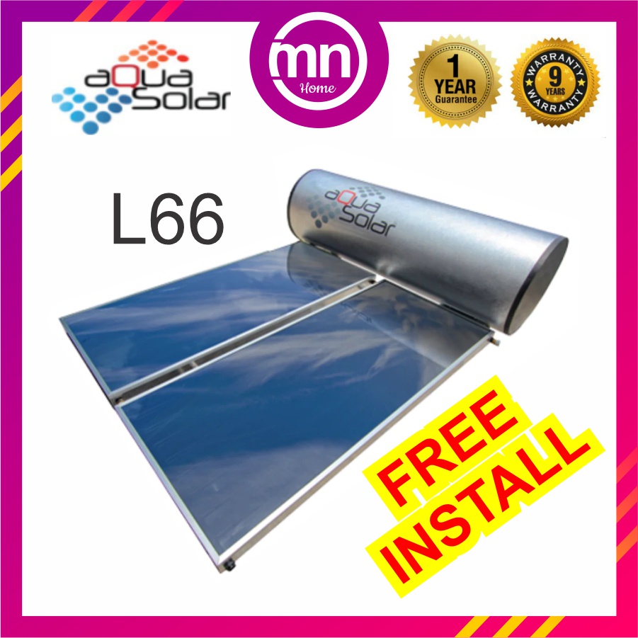 (Aqua Solar) Water Heater L66 LSeries Solar Panel Water Heater AQUA