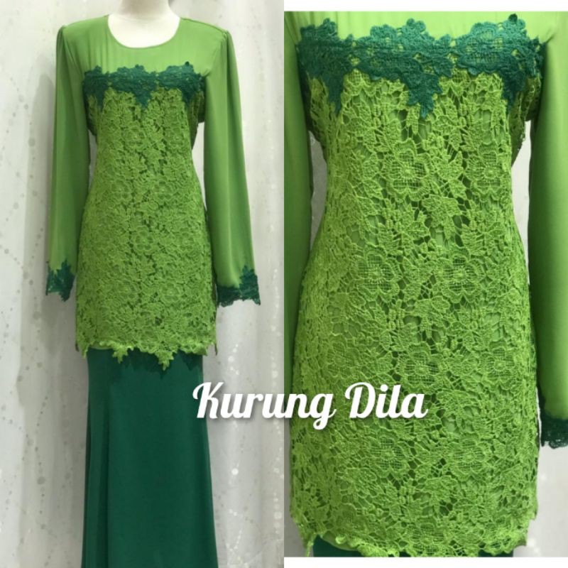 Baju Kurung Dila (Chiffon) | Shopee Malaysia