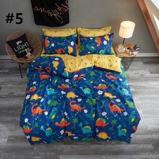 Dinosaur Bedding Set Cactus Duvet Cover Bed Sheet Pillowcase For