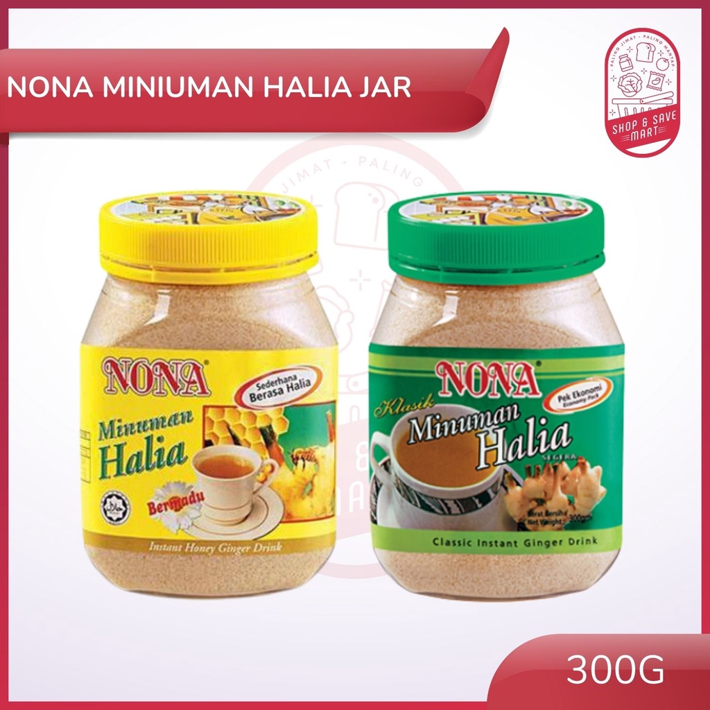 Nona Ginger Drinks Powder Jar 300g (Flavor Classic Ginger / Ginger Honey) Nona Minuman
