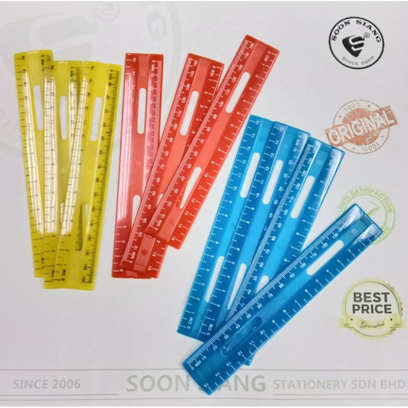 Ready Stock In Malaysia 1784 10pcs In 1pack 15cm Ruler Random Colour