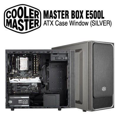 Cooler Master Masterbox E500l Atx Casing Blue Red Silver Mcb E500l Ka5n S04 100 Original Shopee Malaysia