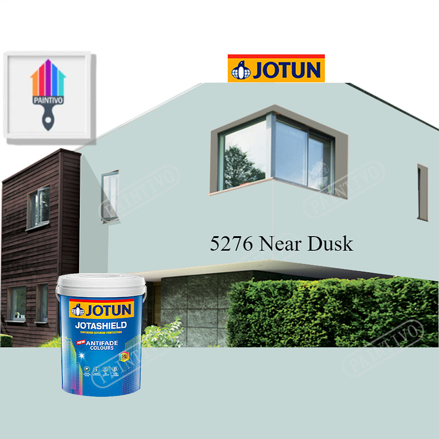 5276 Near Dusk 1L Jotun Jotashield Antifade BlueGrey Colour Outdoor Wall Paint Anti Algae