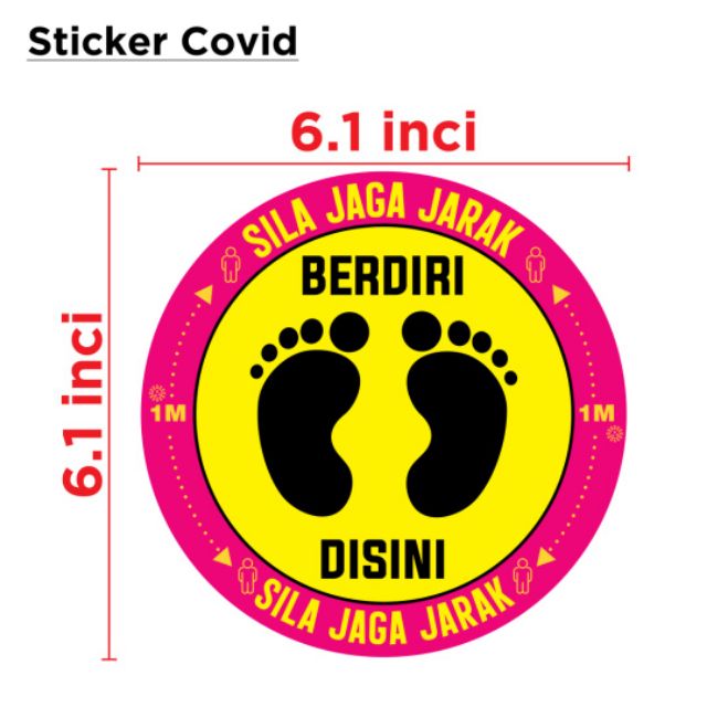 Social distancing jaga  jarak  Sticker  Shopee Malaysia