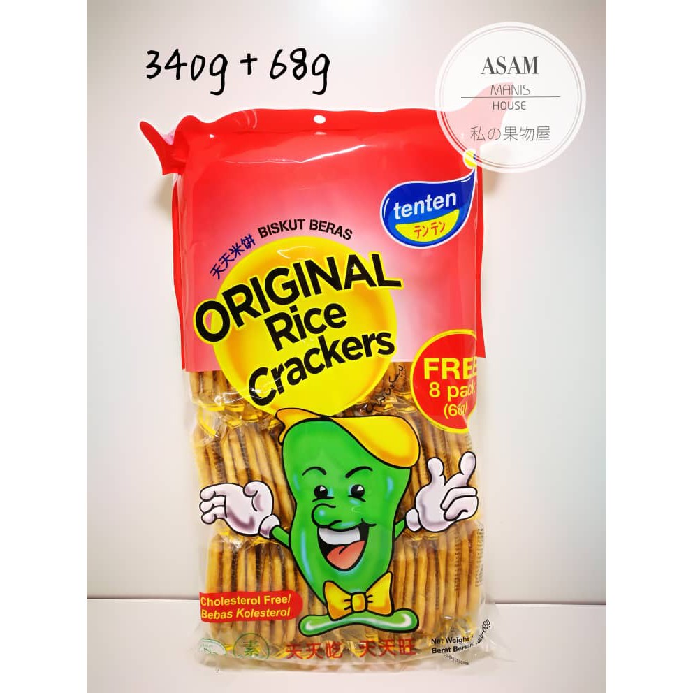 TenTen Original Rice Crackers Biskut Beras 340g+68g